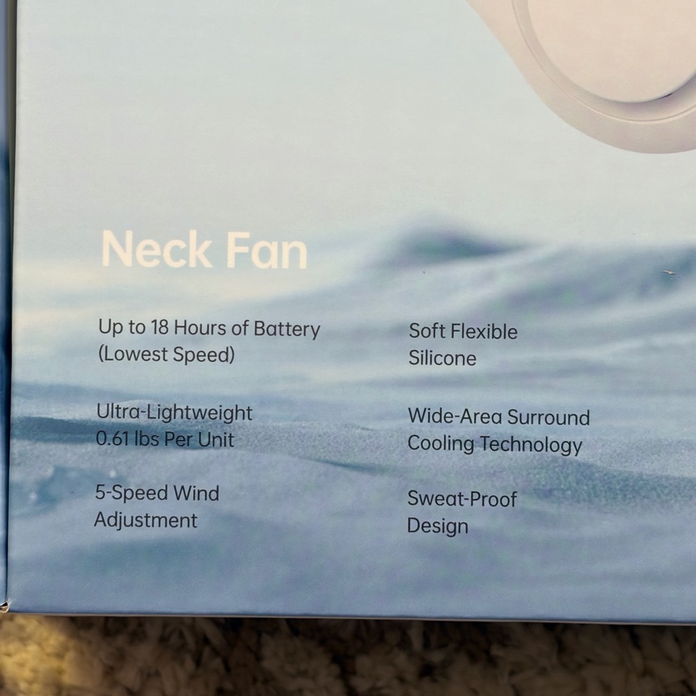 New Never Opened box One JisuLife White Neck Fan - Picture 2 of 11